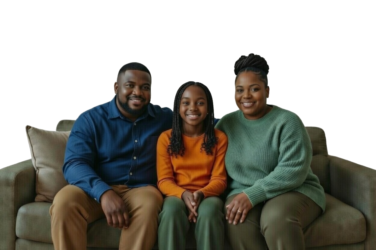 Family 2 on Couch No Logo