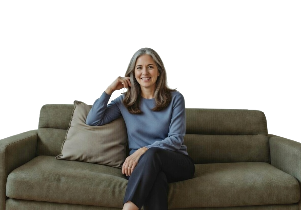 Woman on Couch No Logo